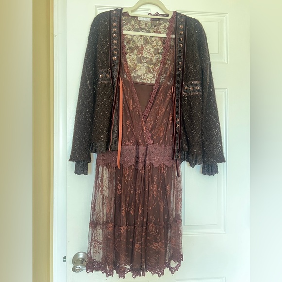 2.1.3 Anthropology lace dress with inner slip - Picture 4 of 13
